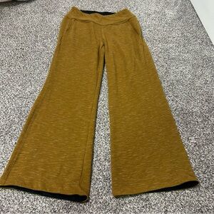 prAna Textured Sunrise Wide Leg Pant Womens Size Large Stretch Bronze Outdoor